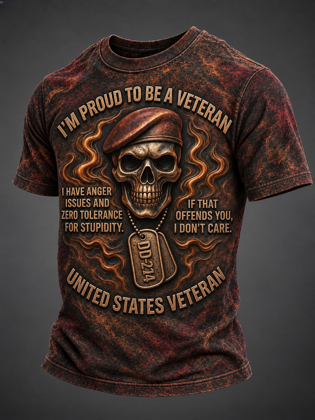 Men's Veterans Day Printed T-shirt