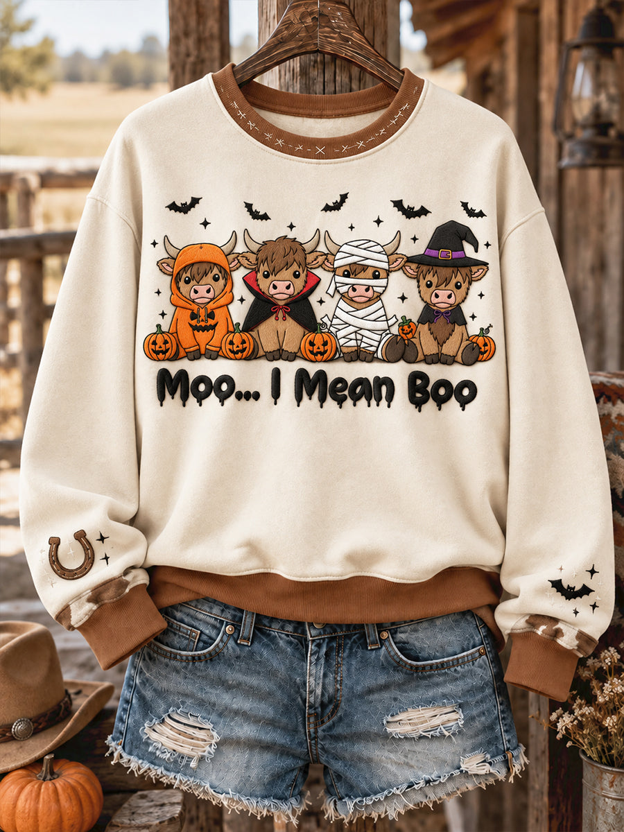 Women's Western Halloween Art Printed Sweatshirt